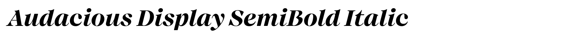 Audacious Display SemiBold Italic image